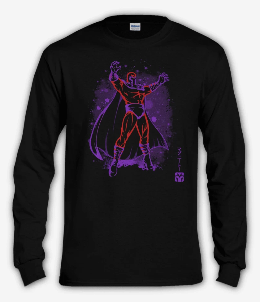 Polera manga larga Negro de Magneto