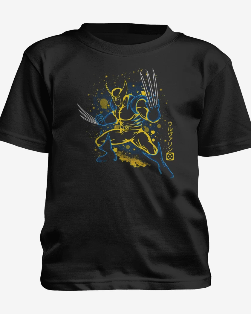 Polera de niño Negro de Wolverine Logan
