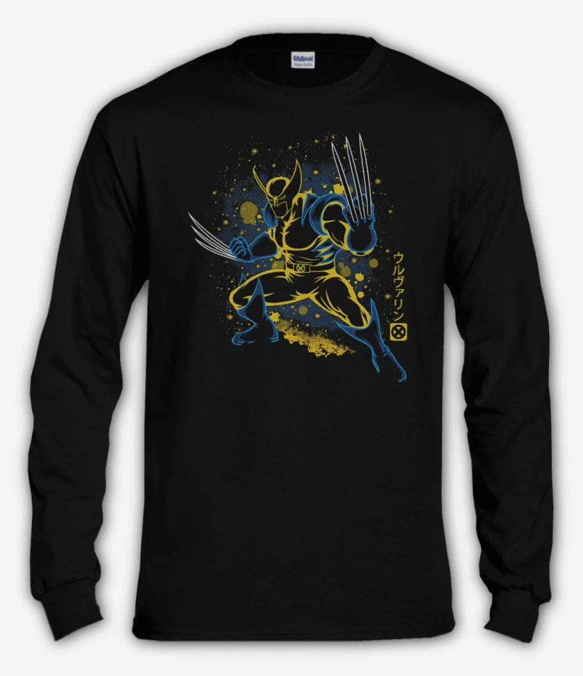 Polera manga larga Negro de Wolverine Logan