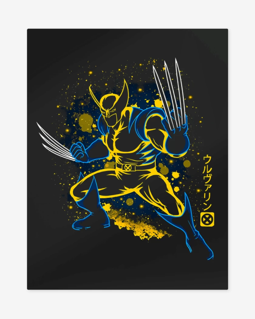 Print metalico Negro de Wolverine Logan