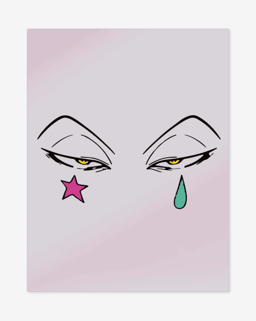 Print metalico Rosa Pastel de Hisoka Eyes