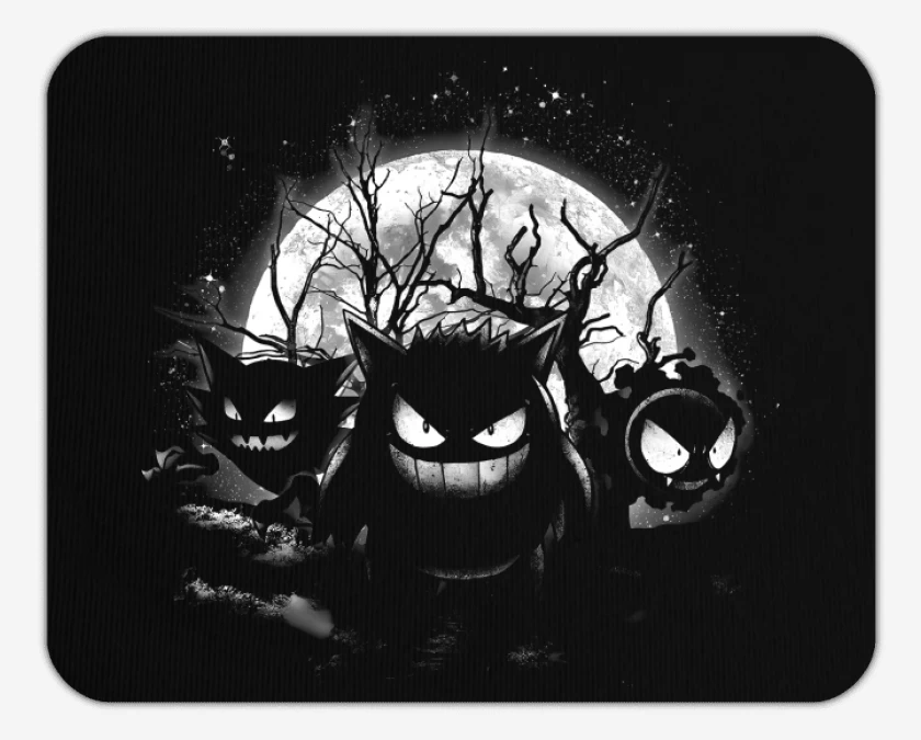 Mousepad Negro de Moonlight Ghost