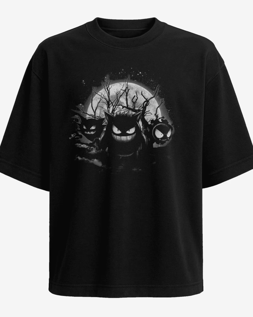 Polera Oversize Negro de Moonlight Ghost