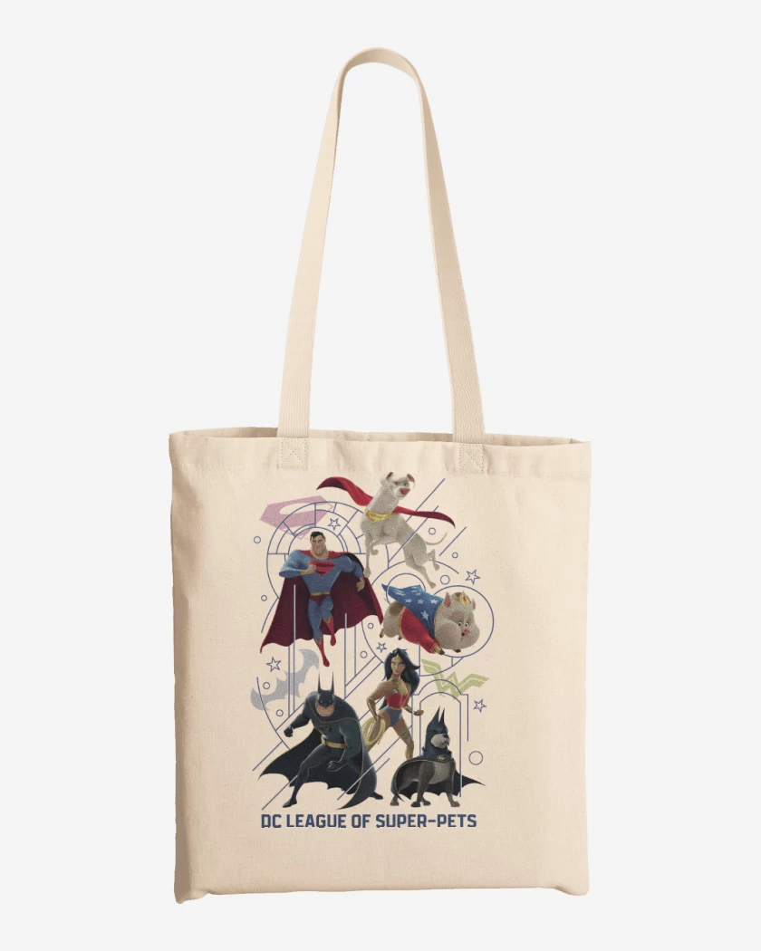 Totebag Liga de la Justicia de las Supermascotas