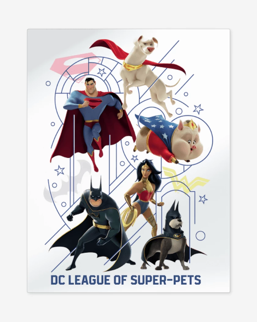 Print metalico Liga de la Justicia de las Supermascotas