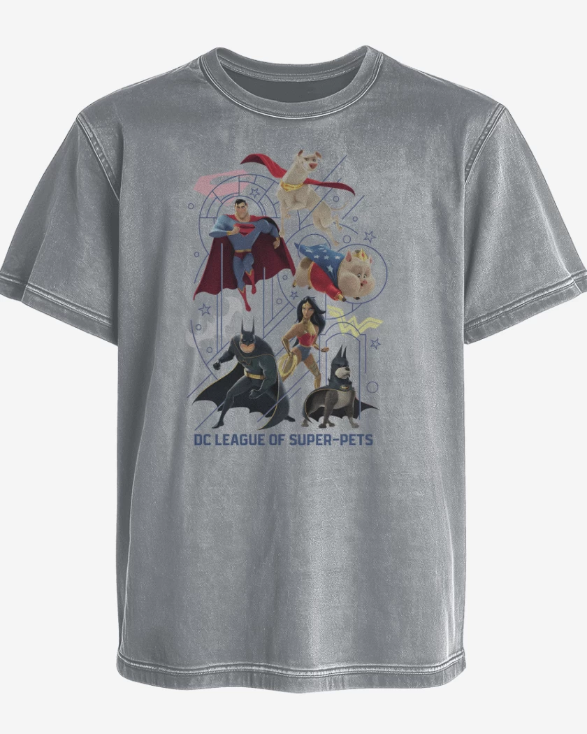 Polera desgastada Liga de la Justicia de las Supermascotas
