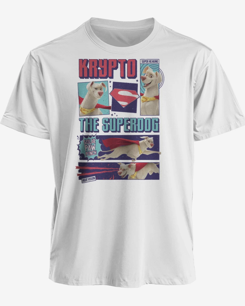 Polera premium Blanco de Krypto Superperro