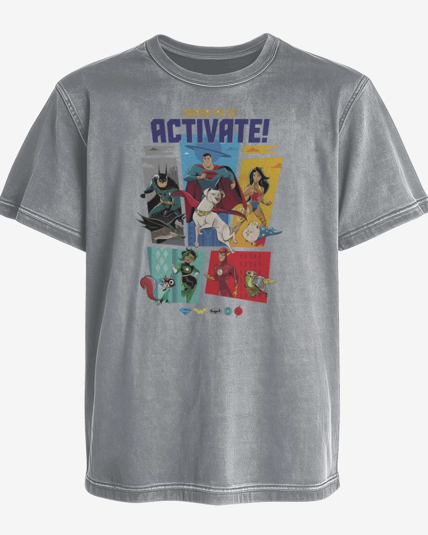 Polera desgastada La Liga de la Justicia y sus Mascotas