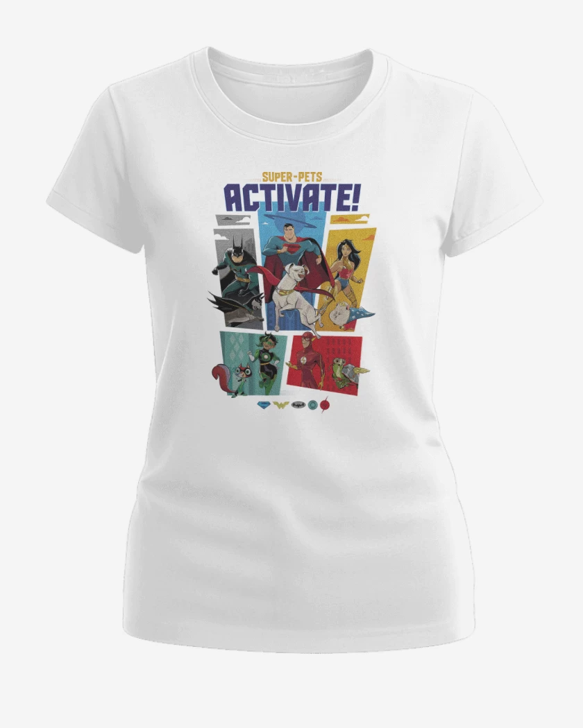 Polera de Mujer La Liga de la Justicia y sus Mascotas