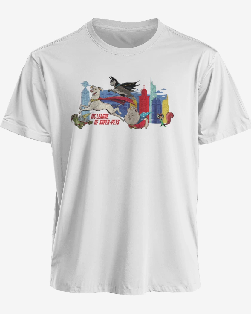 Polera premium Blanco de Krypto y las Supermascotas