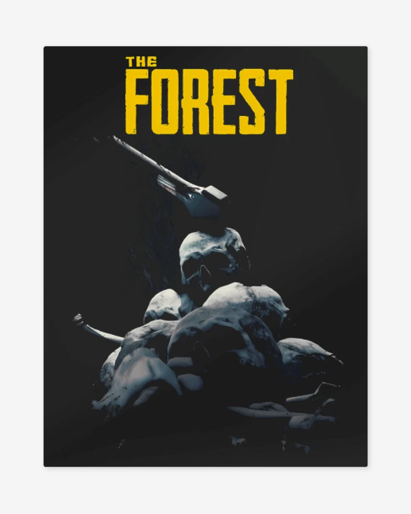 Print metalico Negro de The Forest