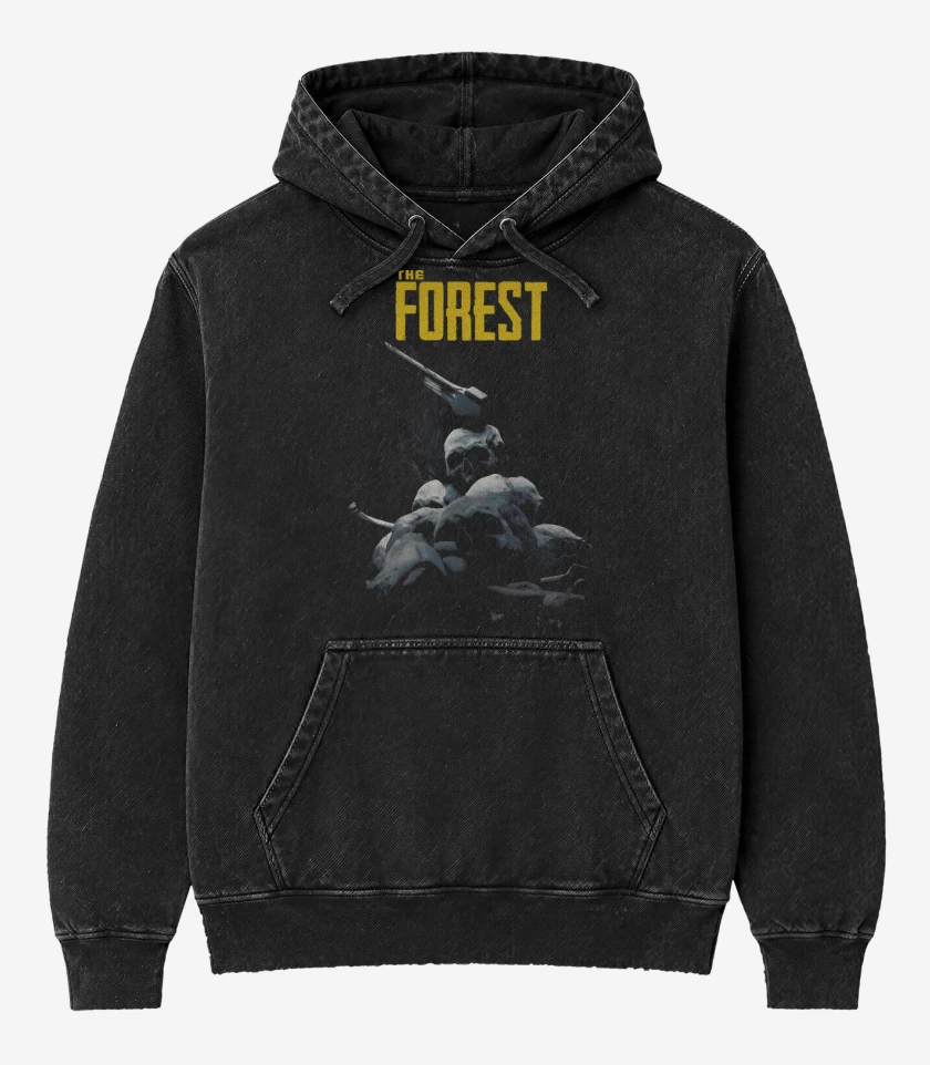 Poleron Canguro Acid Wash Negro de The Forest