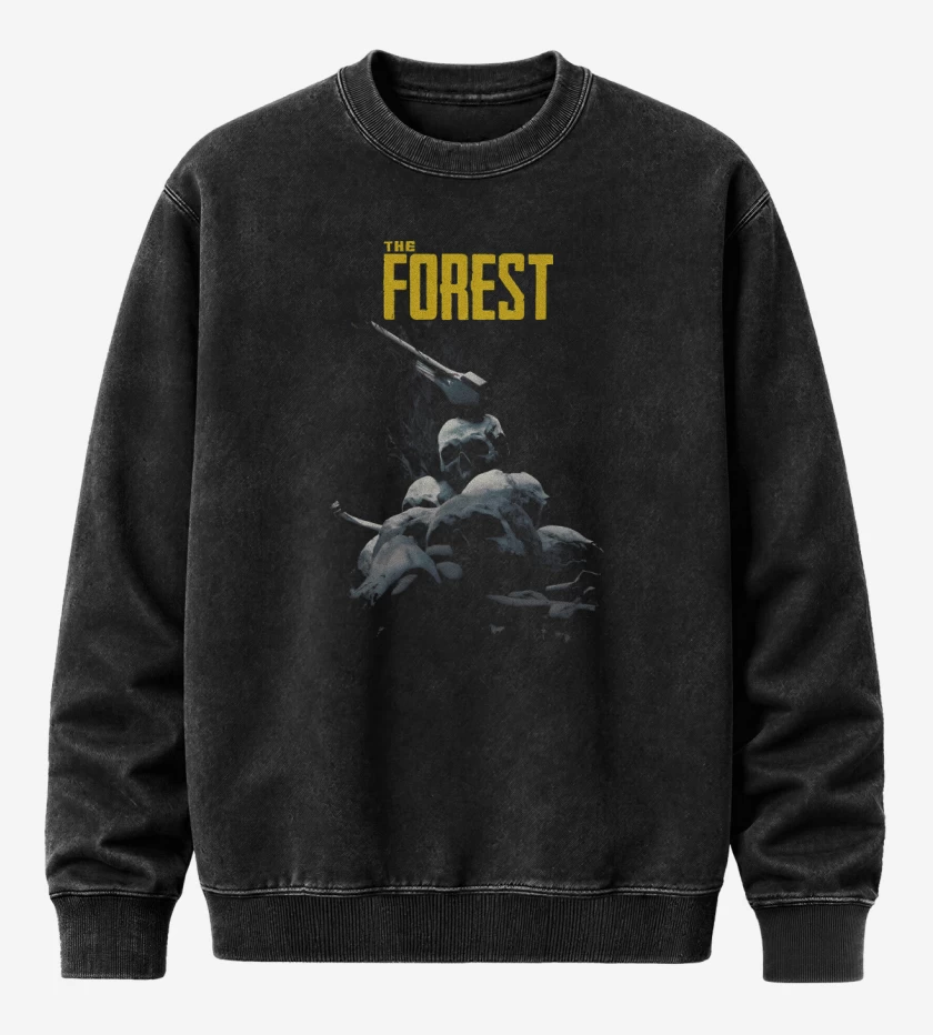 Poleron Polo Acid Wash Negro de The Forest