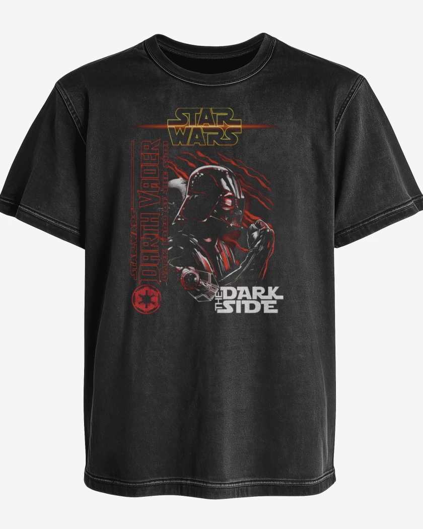 Polera desgastada Negro de El Lado Oscuro de la Fuerza