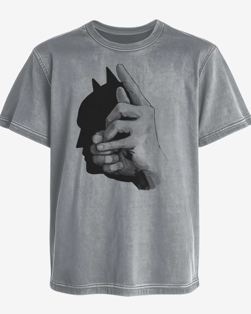 Polera desgastada Silueta del Murciélago