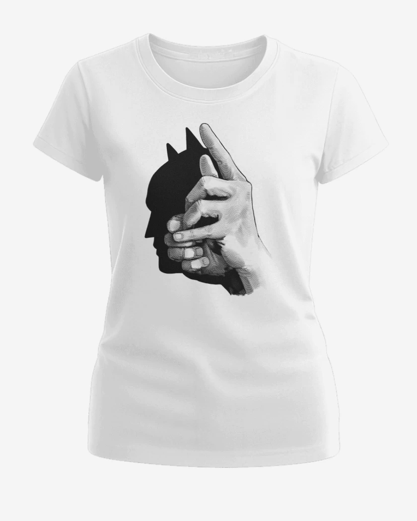 Polera de Mujer Blanco de Silueta del Murciélago
