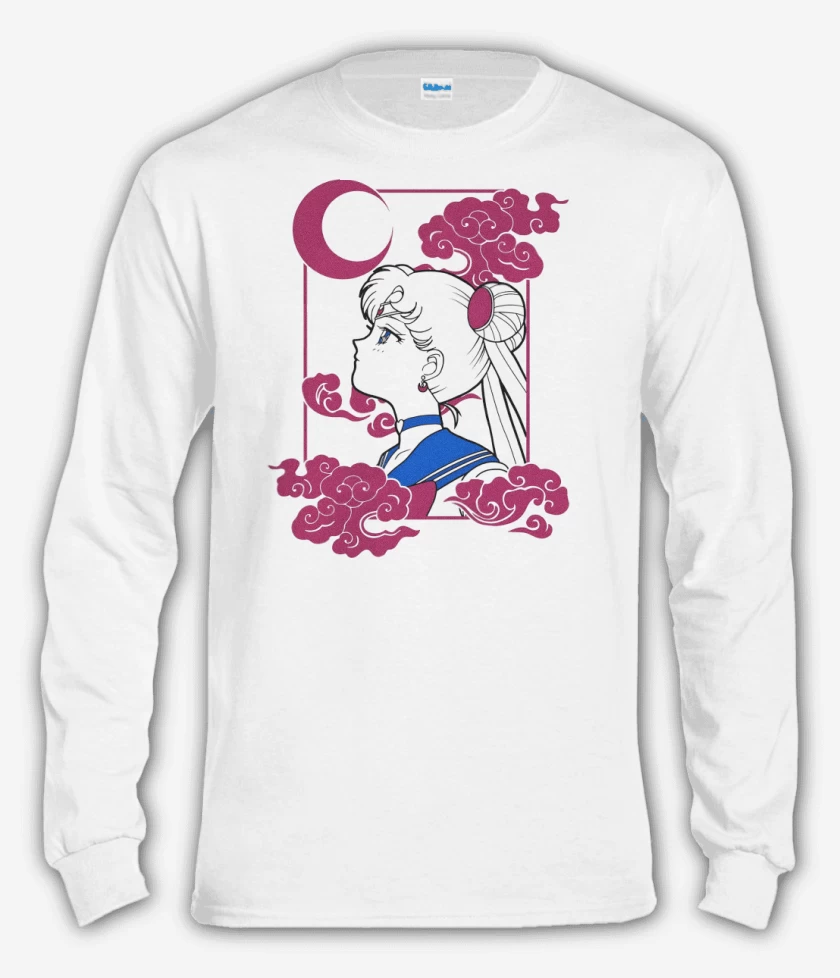 Polera manga larga Blanco de Sad Moon