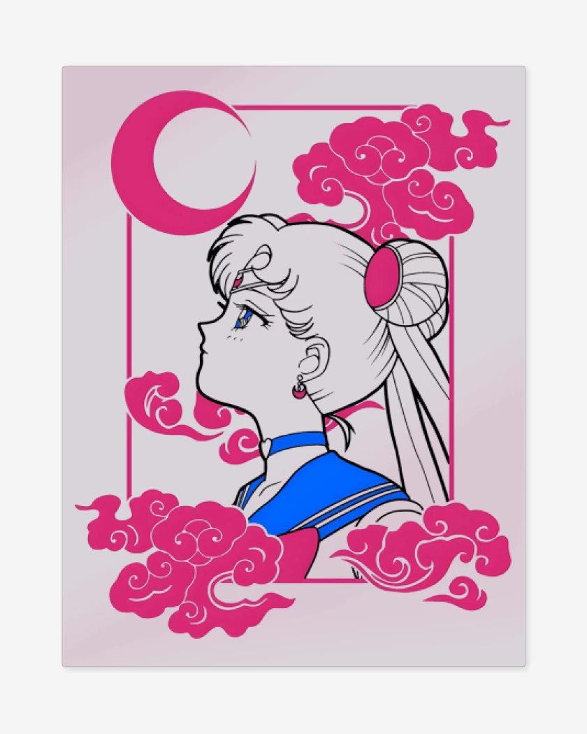 Print metalico Rosa Pastel de Sad Moon