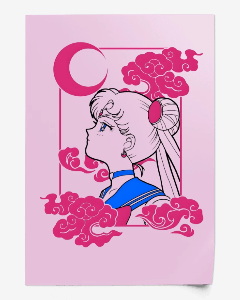 Print Sad Moon