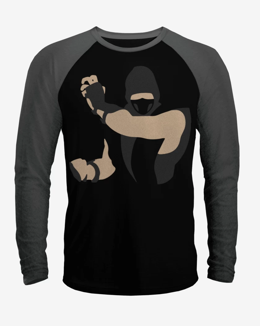 Polera Raglan Negro / Negro Heather de Mortal