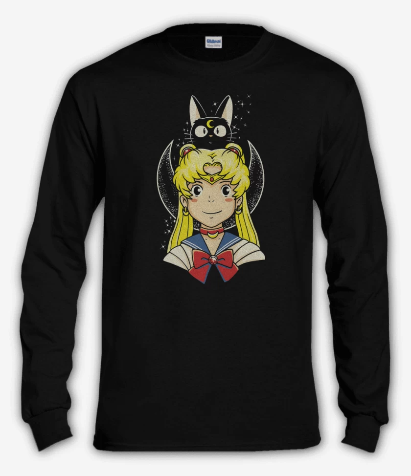 Polera manga larga Negro de Kiki Moon