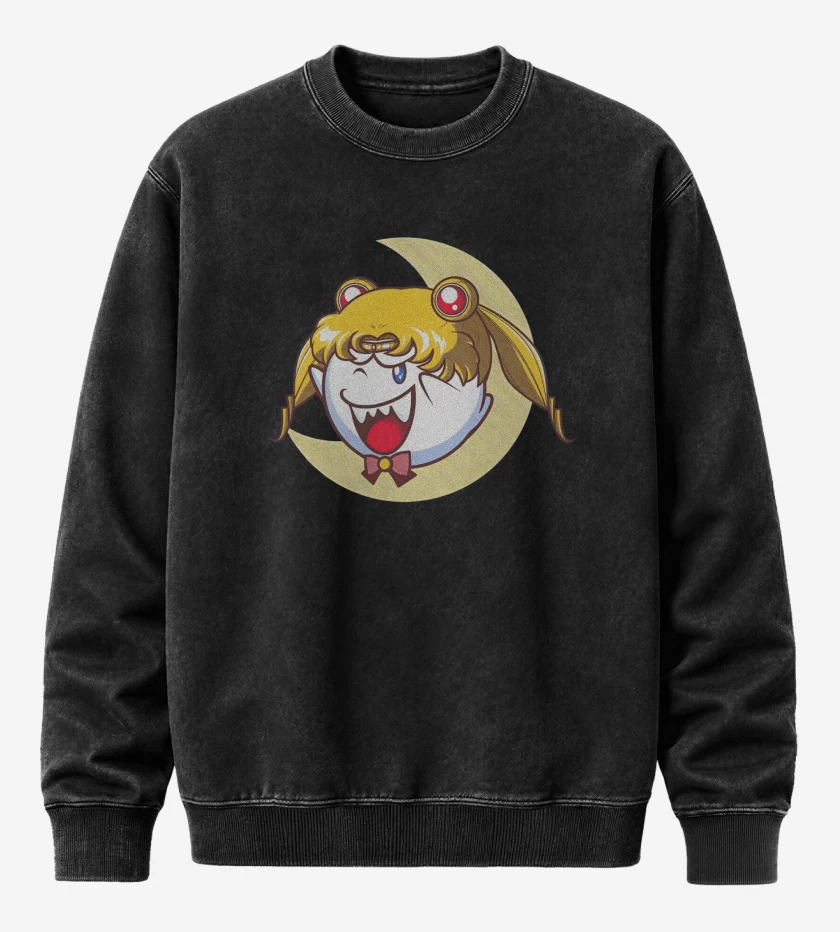 Poleron Polo Acid Wash Negro de Sailor Boo