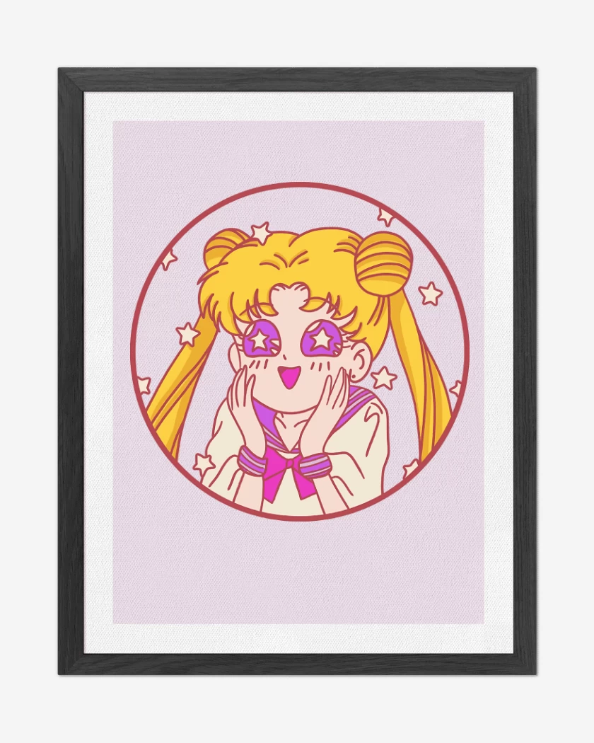 Cuadro decorativo Kawaii Moon