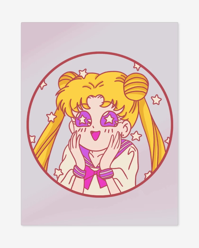 Print metalico Kawaii Moon
