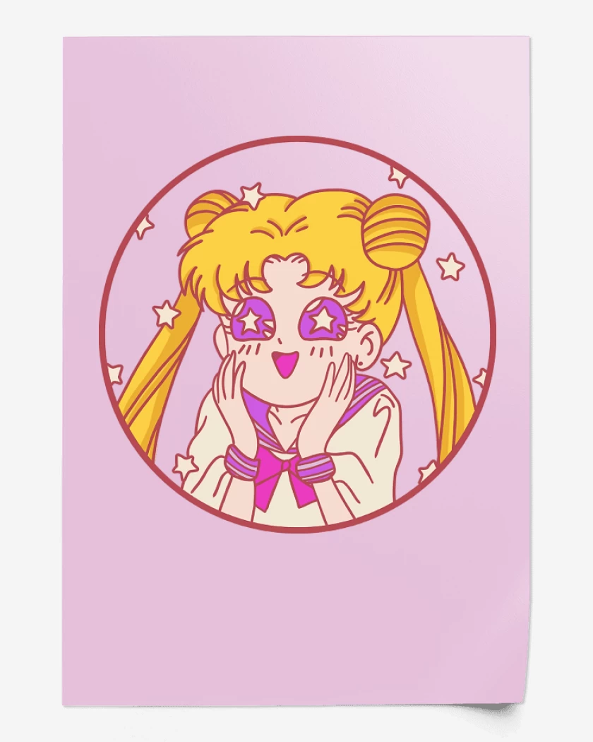 Print Kawaii Moon