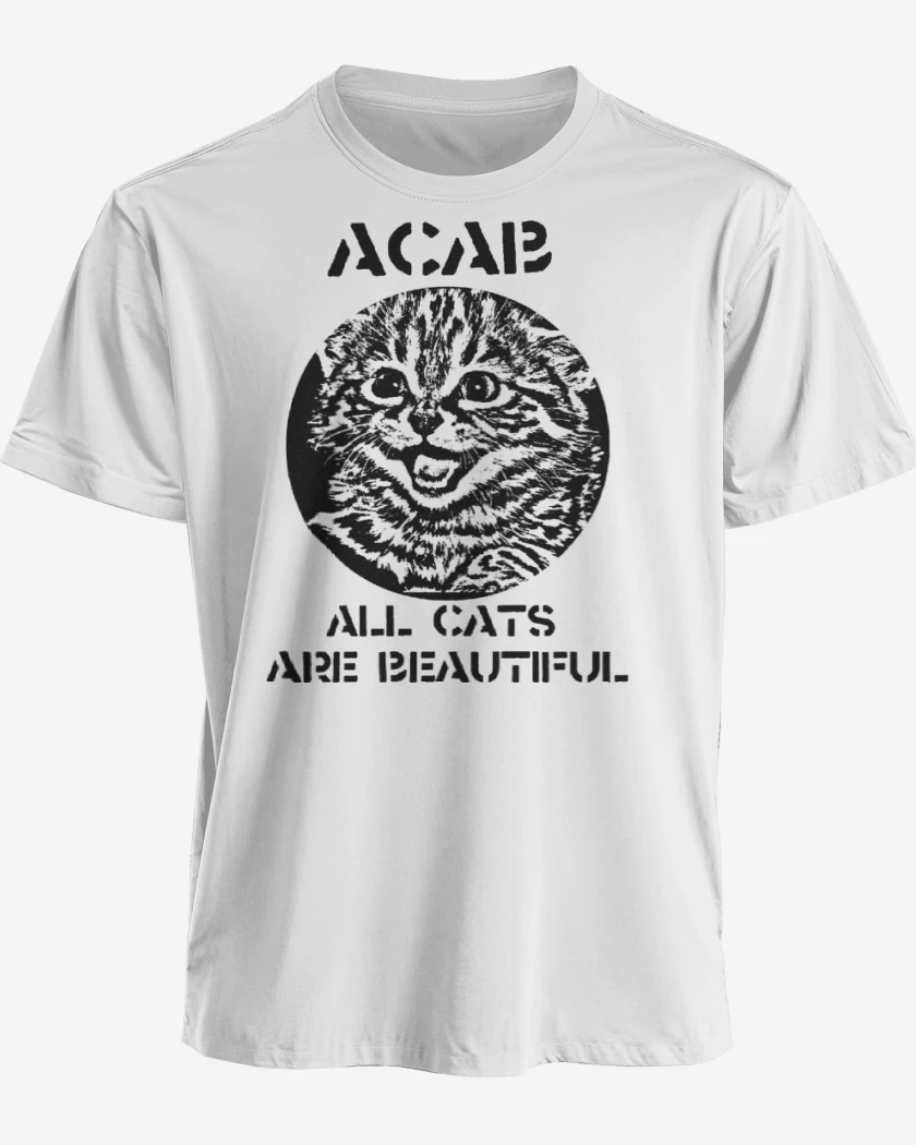 Polera premium Blanco de All Cat Are Beautiful