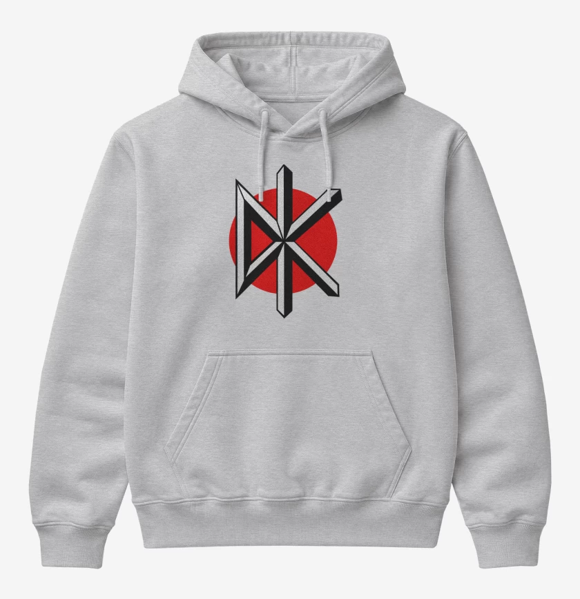 Poleron Canguro básico Gris Melange de DK