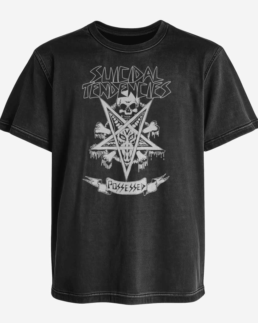 Polera desgastada Negro de Possessed