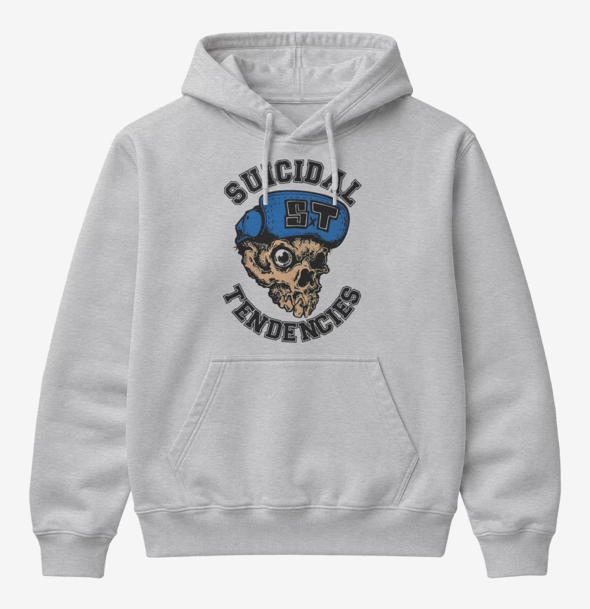 Poleron Canguro básico Gris Melange de ST