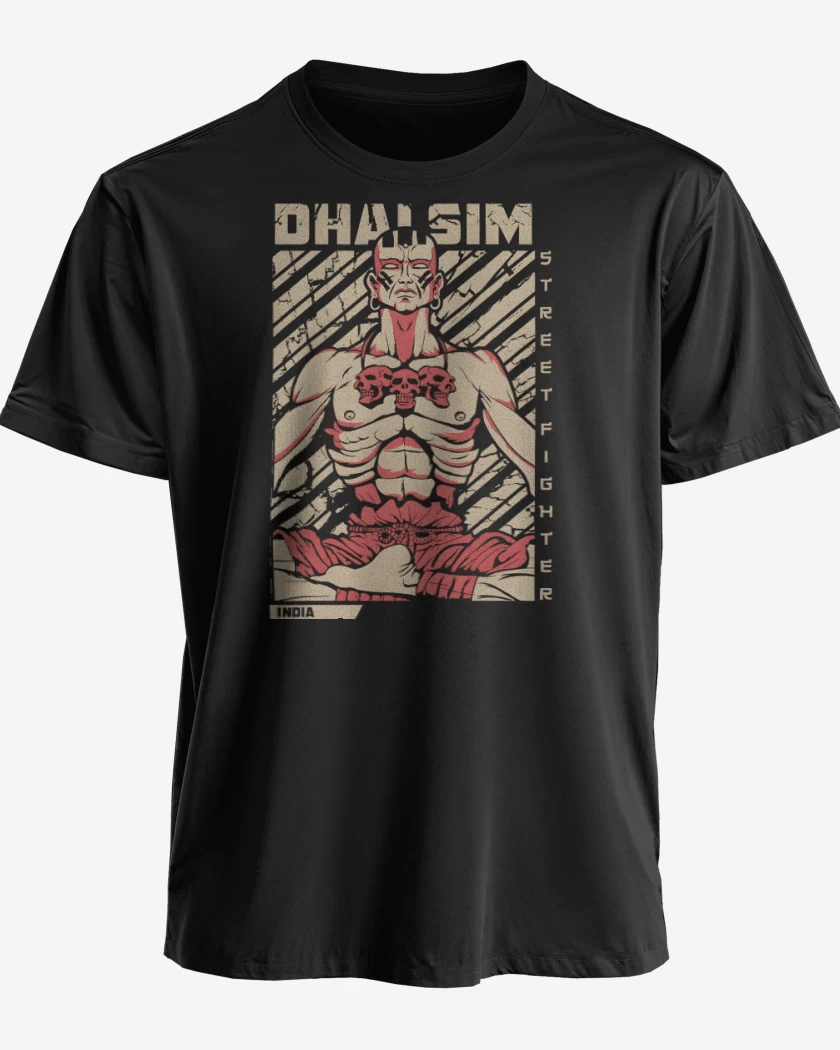 Polera premium Negro de Dhalsim