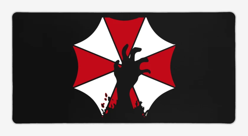 Mouse pad Gamer Negro de Resident Umbrella