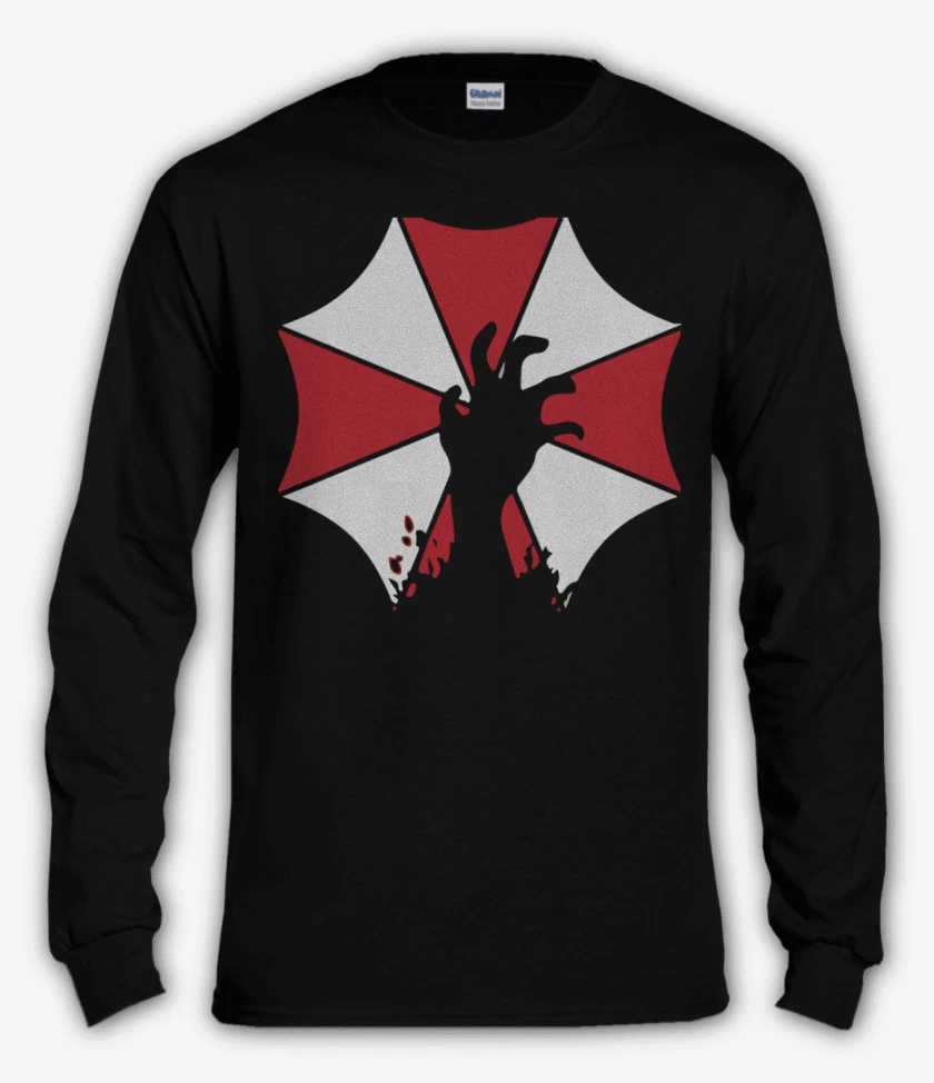 Polera manga larga Negro de Resident Umbrella