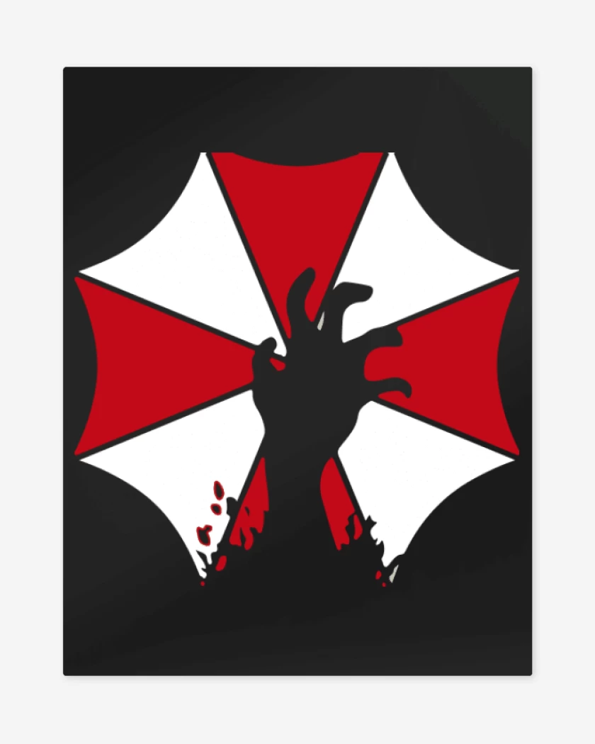 Print metalico Negro de Resident Umbrella