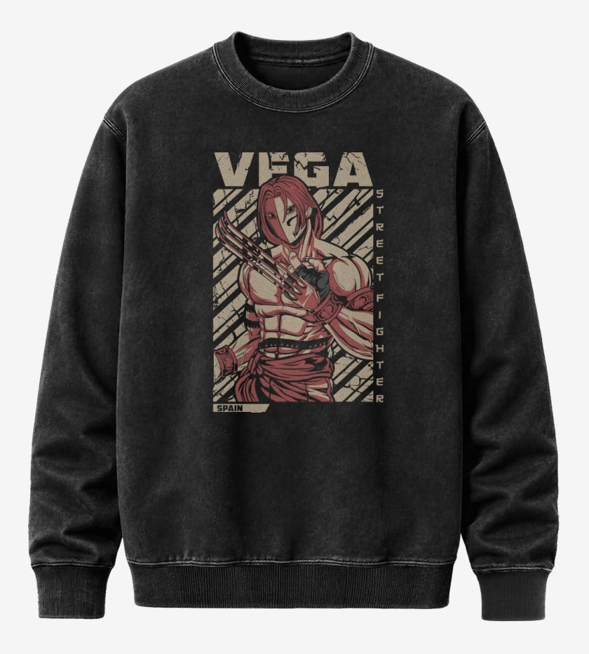 Poleron Polo Acid Wash Negro de Vega