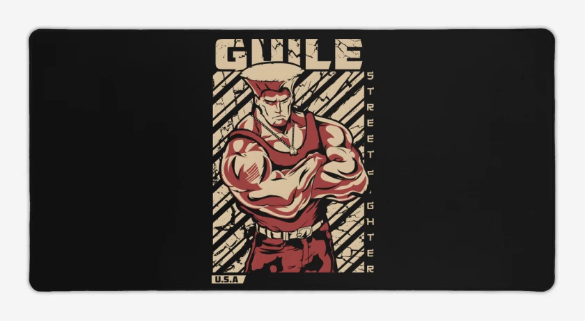 Mouse pad Gamer Negro de Guile
