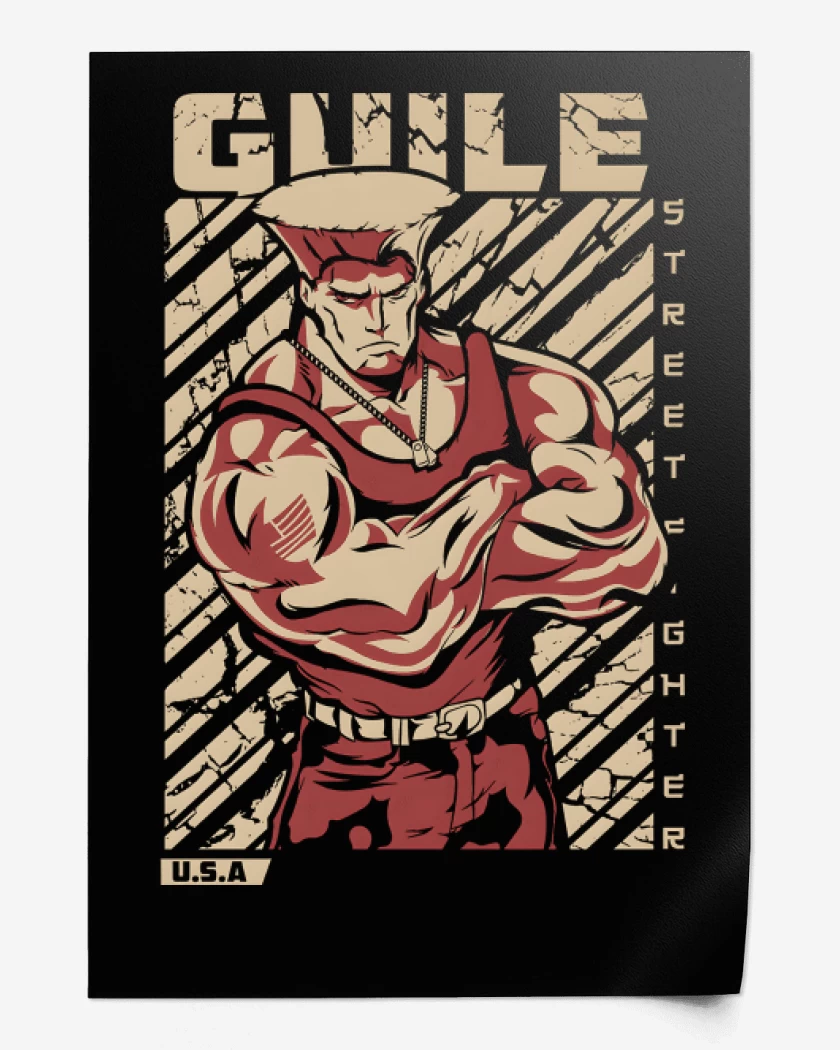 Print Negro de Guile
