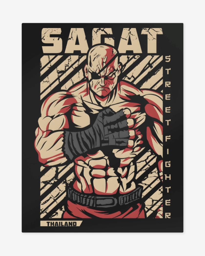 Print metalico Negro de Sagat