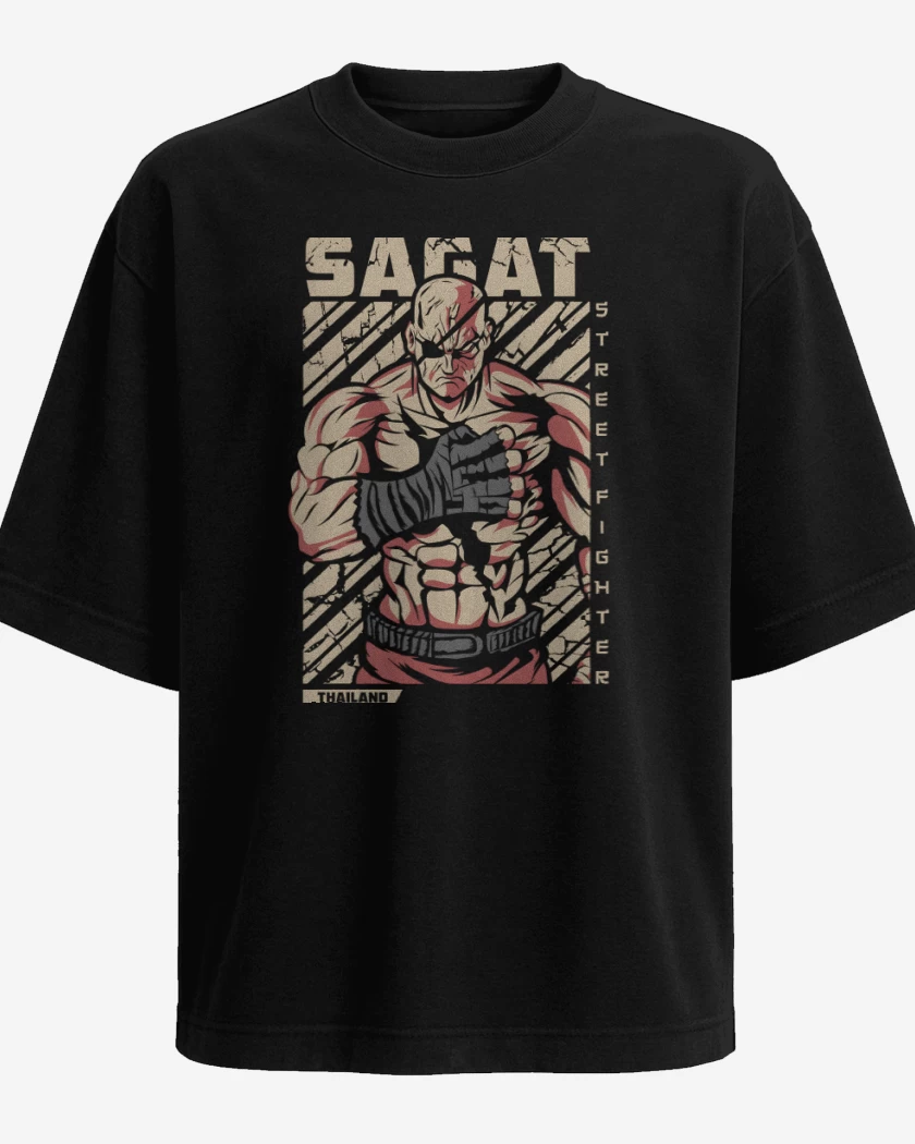 Polera Oversize Negro de Sagat