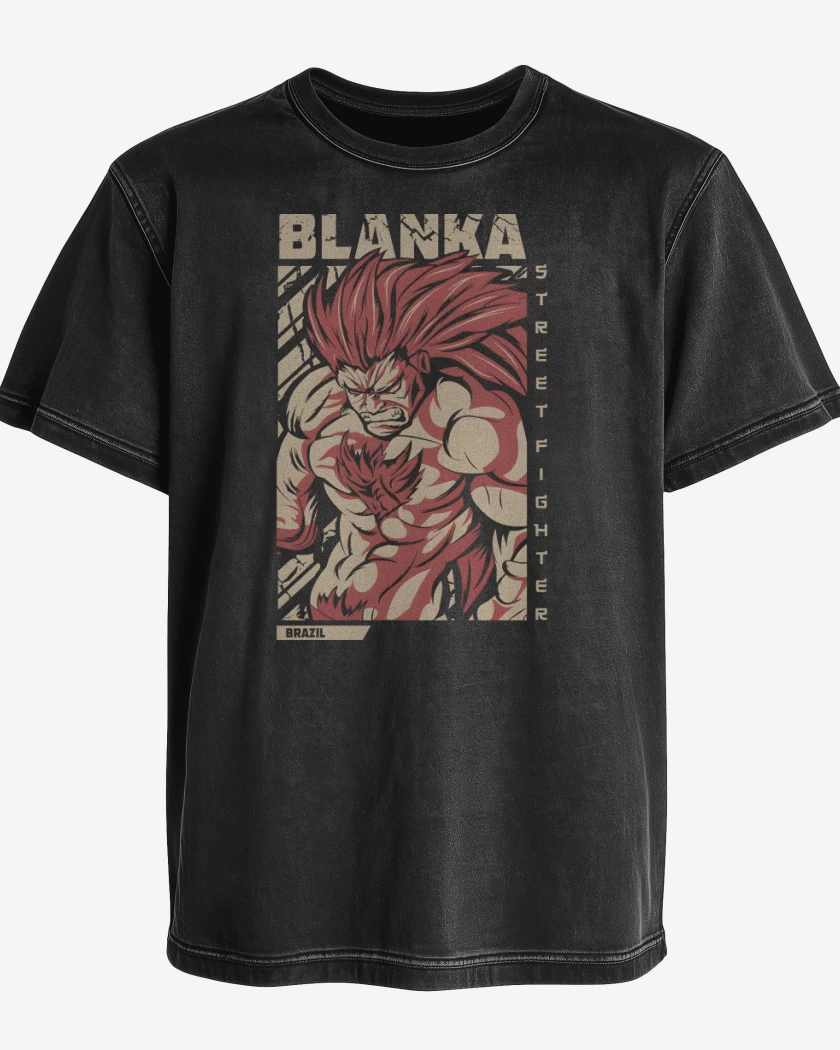 Polera desgastada Blanka Brazil