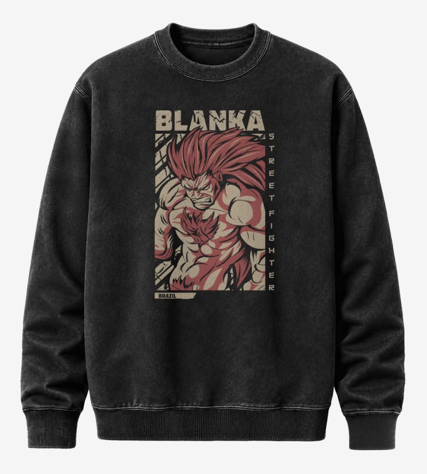 Poleron Polo Acid Wash Negro de Blanka Brazil
