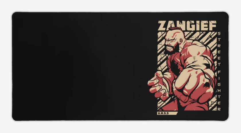 Mouse pad Gamer Negro de Zangief