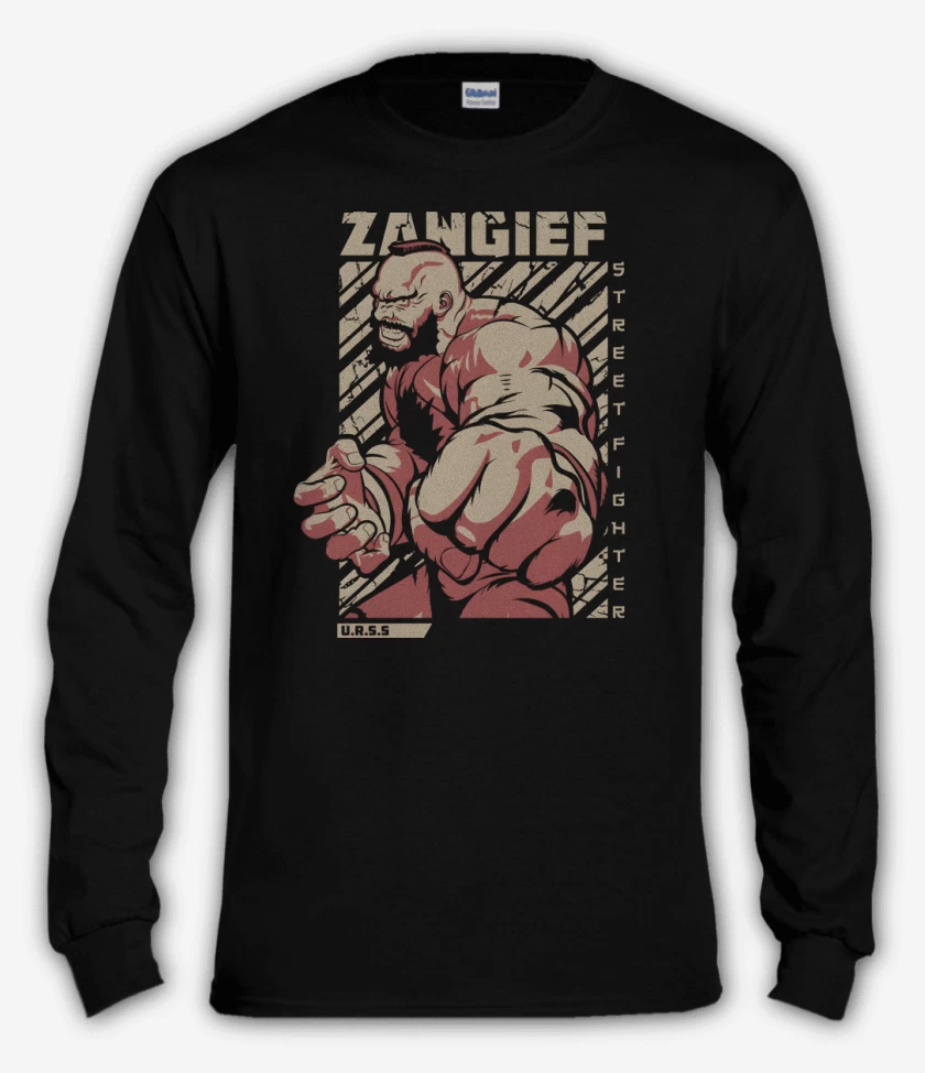 Polera manga larga Negro de Zangief