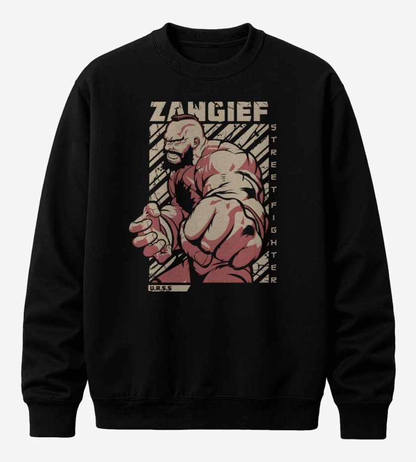 Poleron polo Negro de Zangief