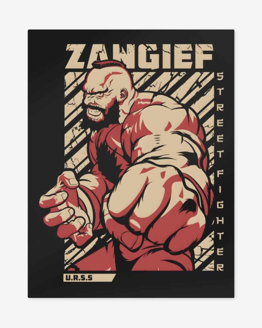 Print metalico Negro de Zangief