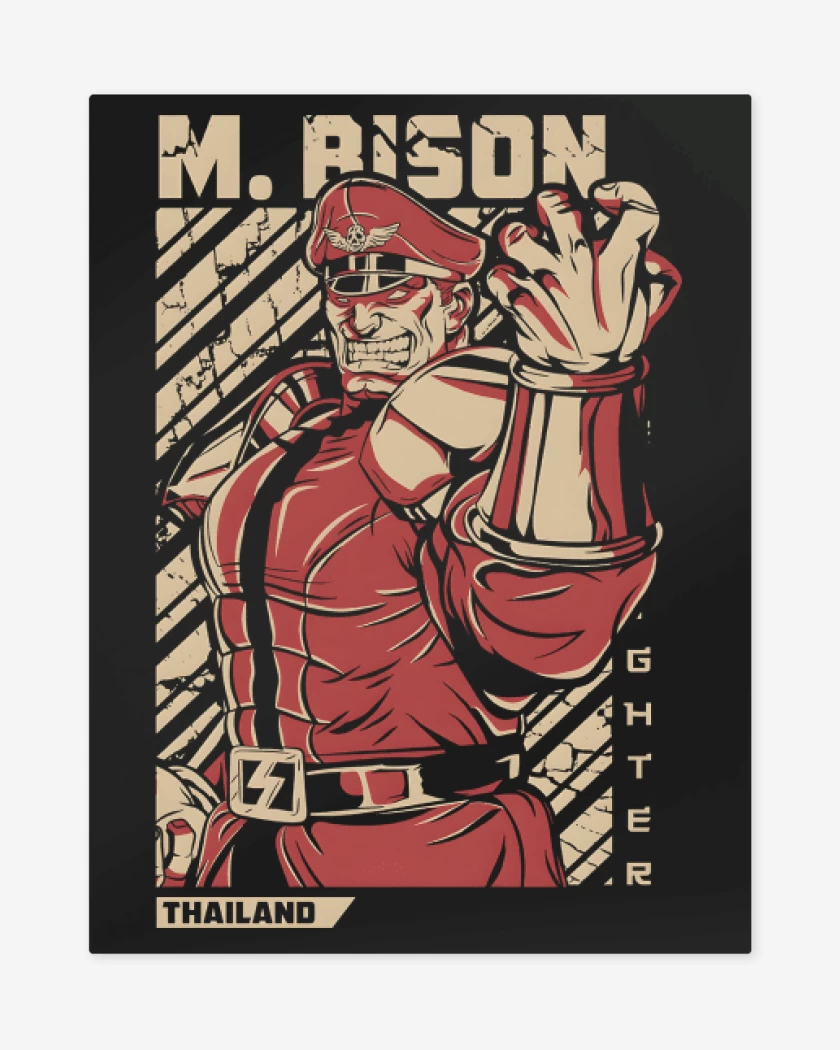 Print metalico Negro de Thailand Bison