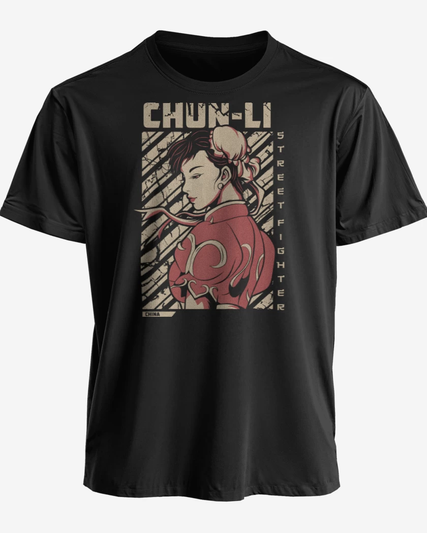 Polera premium Negro de Chun Li